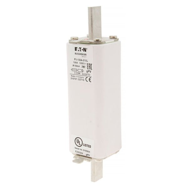 Eaton Bussmann PV-100A-01XL 100A 1000V DC Class gPV XL Photovoltaic Fuse