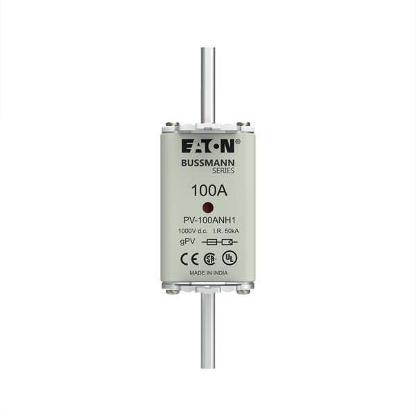 Eaton Bussmann PV-100ANH1 100A 1000V DC Class gPV NH Photovoltaic Fuse