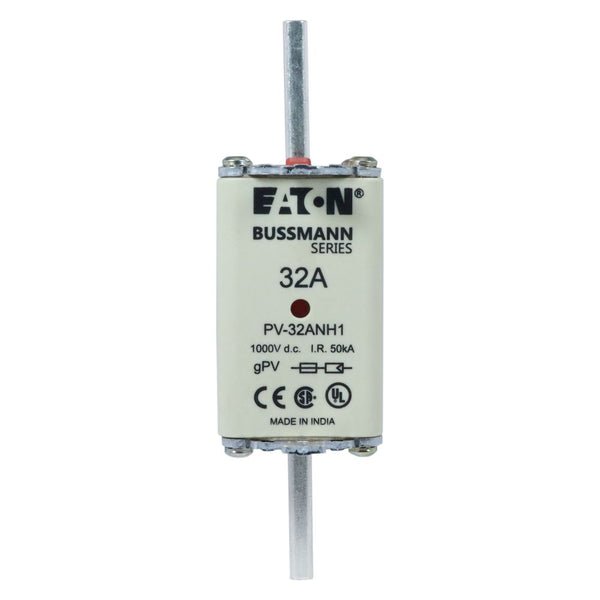 Eaton Bussmann PV-32ANH1 32A 1000V DC Class gPV NH Photovoltaic Fuse