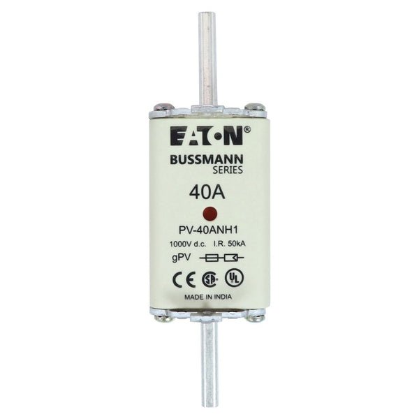 Eaton Bussmann PV-40ANH1 40A 1000V DC Class gPV NH Photovoltaic Fuse