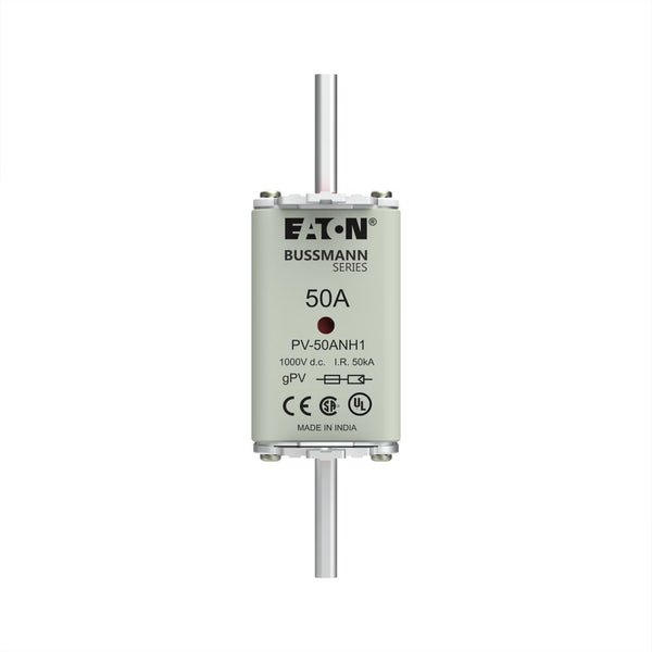 Eaton Bussmann PV-50ANH1 50A 1000V DC Class gPV NH Photovoltaic Fuse