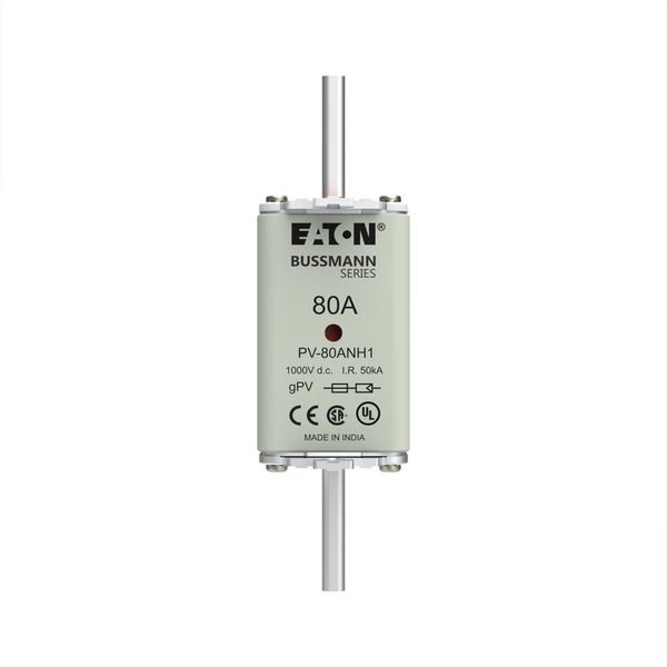 Eaton Bussmann PV-80ANH1 80A 1000V DC Class gPV NH Photovoltaic Fuse