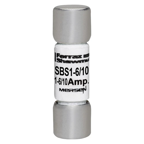 Mersen SBS1-6/10 1.6A 600VAC fast-acting midget fuse