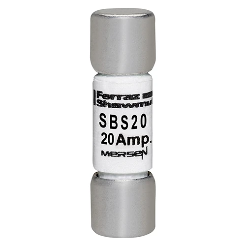 Mersen SBS20 20A 600VAC fast-acting midget fuse
