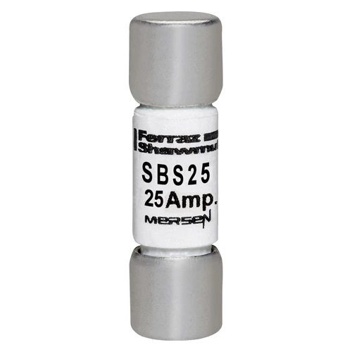 Mersen SBS25 25A 600VAC fast-acting midget fuse