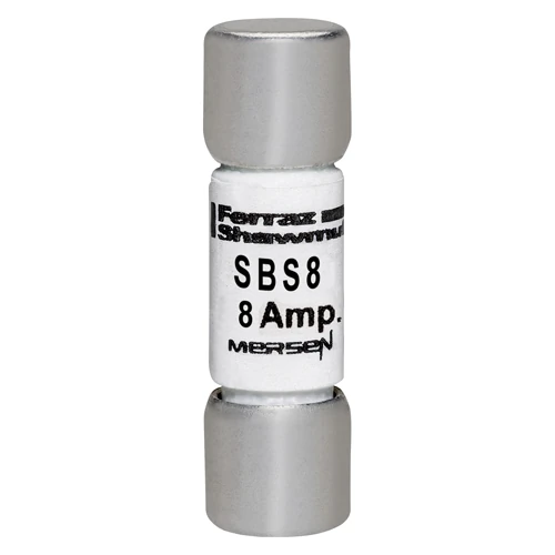 Mersen SBS8 8A 600VAC fast-acting midget fuse