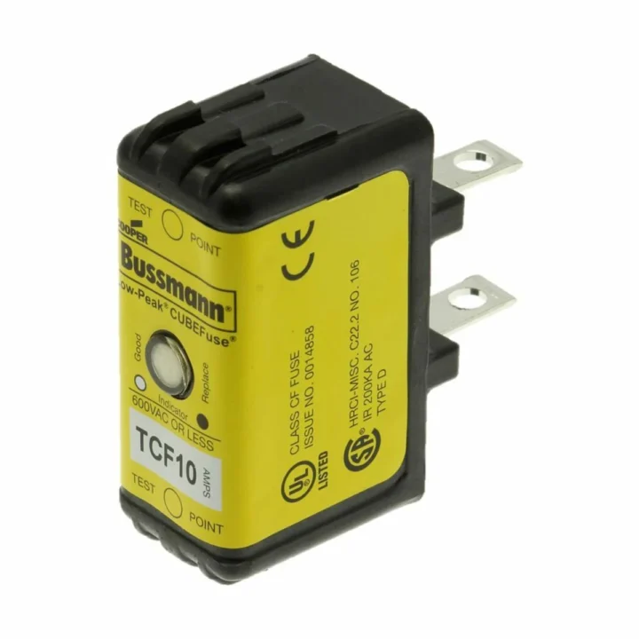 Eaton Bussmann TCF10 10A 600VAC/300VDC Class CF Indicating CUBEFuse