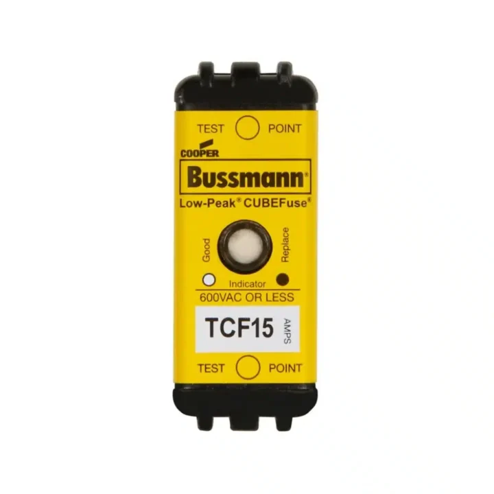 Eaton Bussmann TCF15 15A 600VAC/300VDC Class CF Indicating CUBEFuse