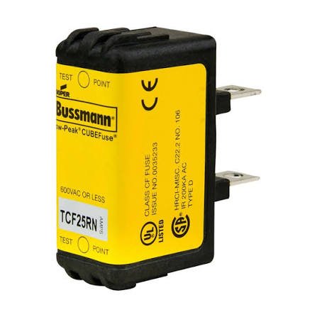 Eaton Bussmann TCF25RN 25A 600VAC/300VDC Class CF Non-Indicating CUBEFuse