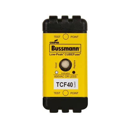 Eaton Bussmann TCF40 40A 600VAC/300VDC Class CF Indicating CUBEFuse