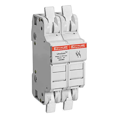 Mersen USGM2 30A 750VAC / 1000VDC 30A 2-pole midget fuse holder