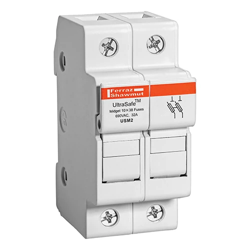 Mersen USM2 30A 800VAC / 1000VDC 30A 2-pole midget fuse holder