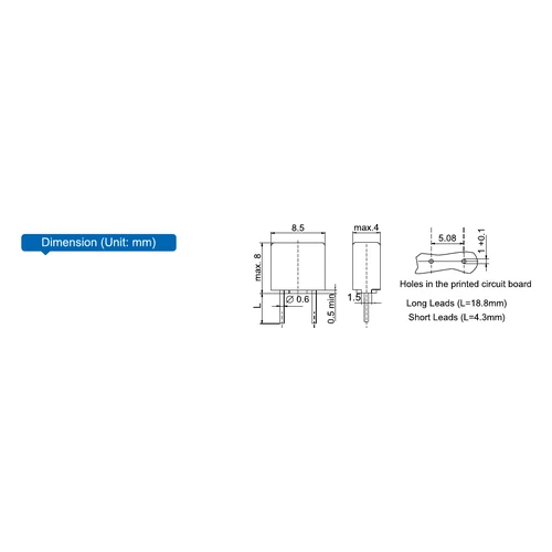 JDT JFS0500TR 500mA 250V Time-Lag Micro Fuse